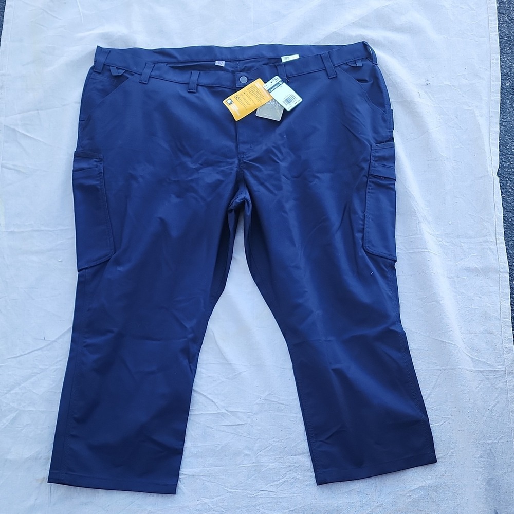 Carhartt Rugged Flex Work Pants Womens‎ 26xR Navy Blue Cargo Stretch NWT 104011